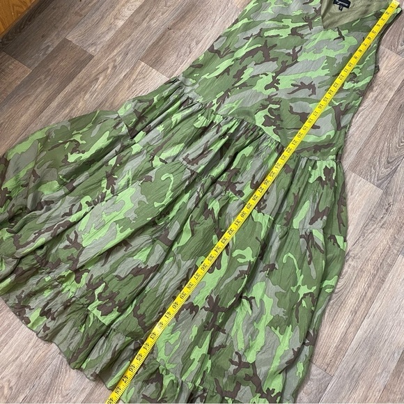 LYNN RITCHIE 100% Silk Camo Maxi dress Womens size S/M - Picture 11 of 15